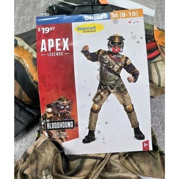 New Apex Legends Bloodhound Halloween Costume Boy's 8-10 Medium Jumper & Mask - Picture 1 of 3